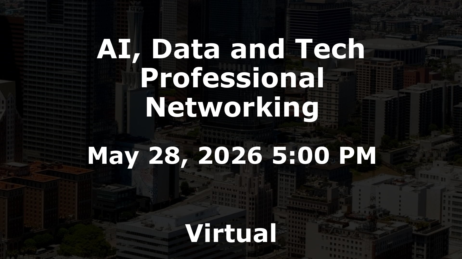 AI, Data and Tech Professional Networking event image